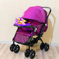 Thumbnail for BIG SIZE FOLDABLE BABY STROLLER WITH PLAY RATTLES