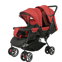 Thumbnail for BABY TWIN FOLDABLE STROLLER WITH SEAT ADJUSTABLE