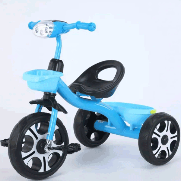 KIDS IMPORTED TRICYCLE WITH REMOVABLE BUCKET LIGHTS & MUSIC