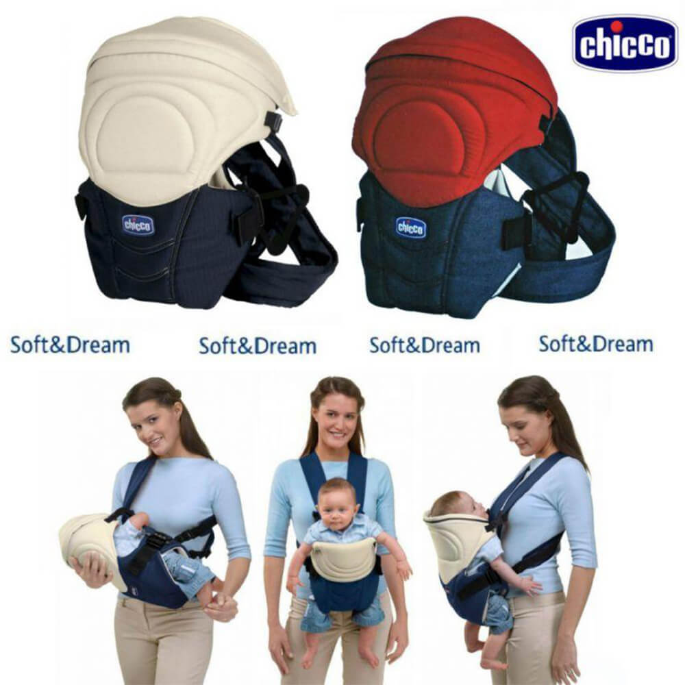 CHICCO - SOFT AND DREAM BABY CARRIER WITH HEAD COVER BIEGE