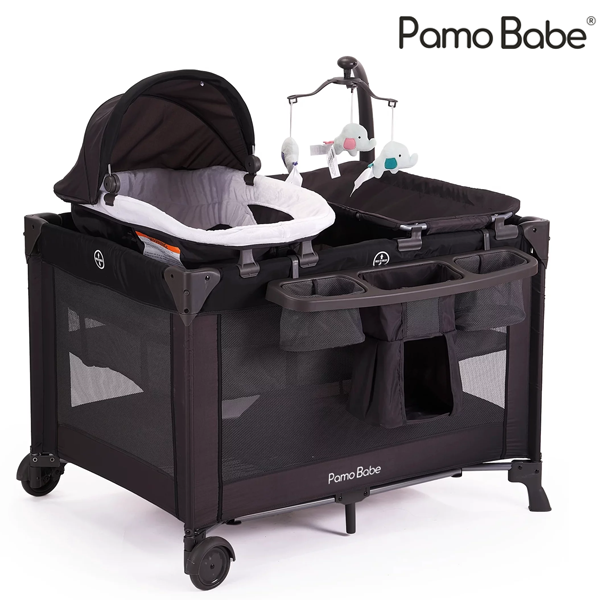 PAMO BABE - 4 in 1 PORTABLE CRIB FOR BABY - NURSERY CENTRE WITH REMOVABLE COT