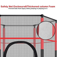 Thumbnail for 4.5FT TRAMPOLINE FOR KIDS WITH ENCLOSURE NET AND SAFETY PAD