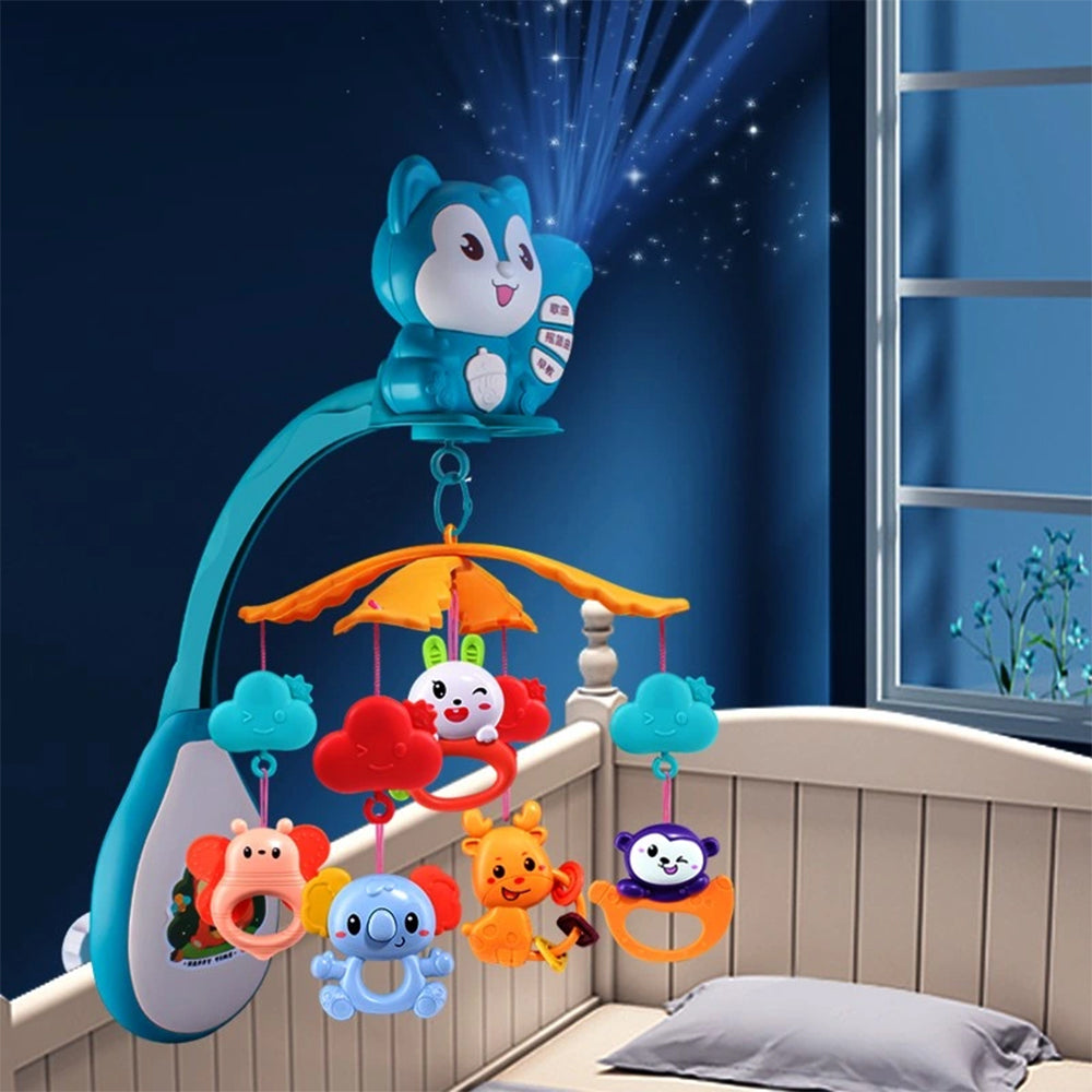 HANGING MUSICAL BABY RATLLE COT MOBILE