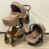 Thumbnail for 3-IN-1 FOLDABLE BABY STROLLER WITH COMPLETE SET