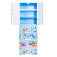 Thumbnail for KIDS & BABIES STORAGE HOME BOX WITH HANGING & SHELVES - 4 DRAWERS - OCEAN BLUE