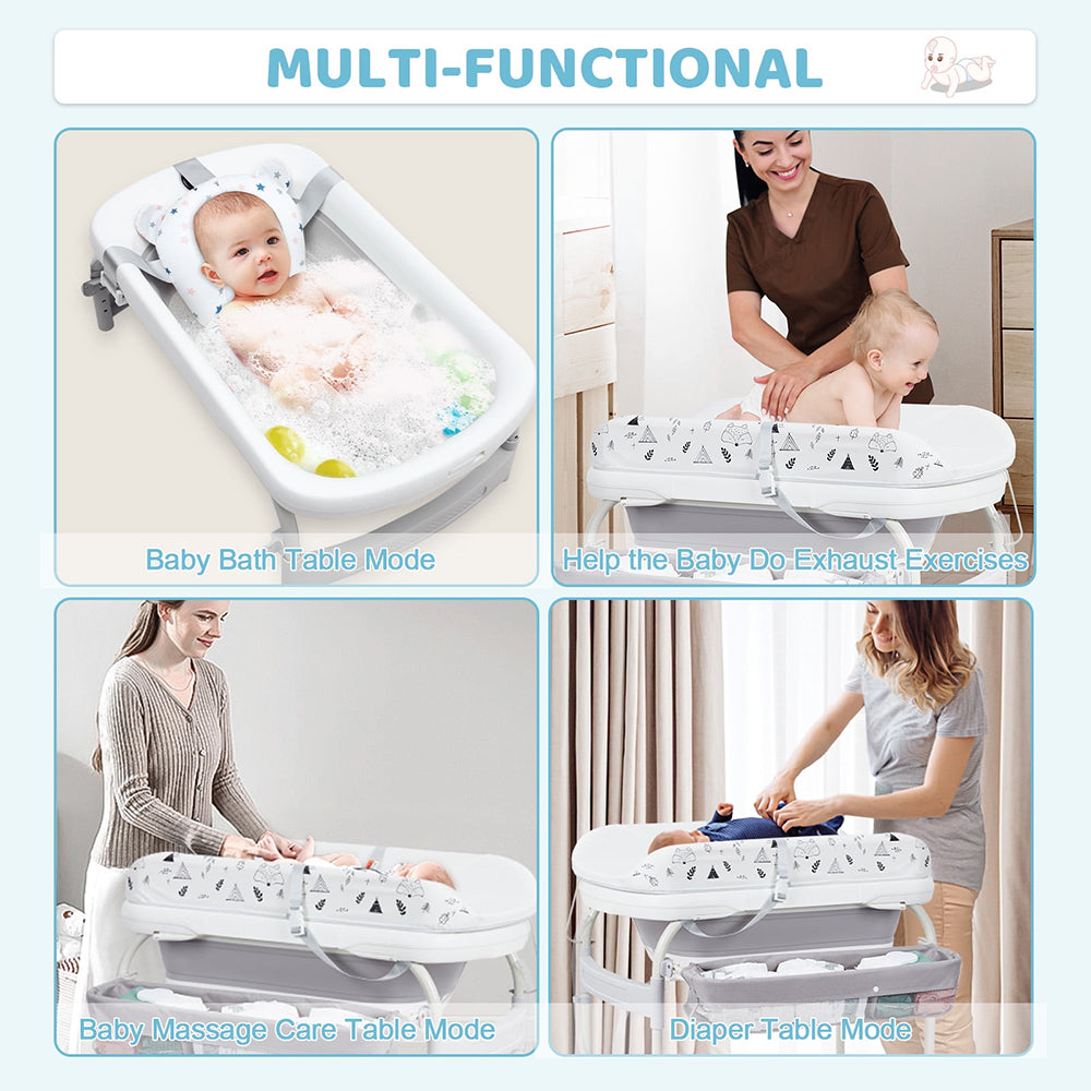 2 IN 1 BABY BATHTUB AND CHANGING TABLE