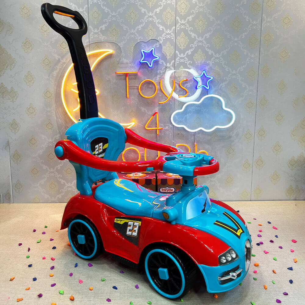 BUGGATI 2 IN 1 KIDS TOLO CAR WITH HANDLE