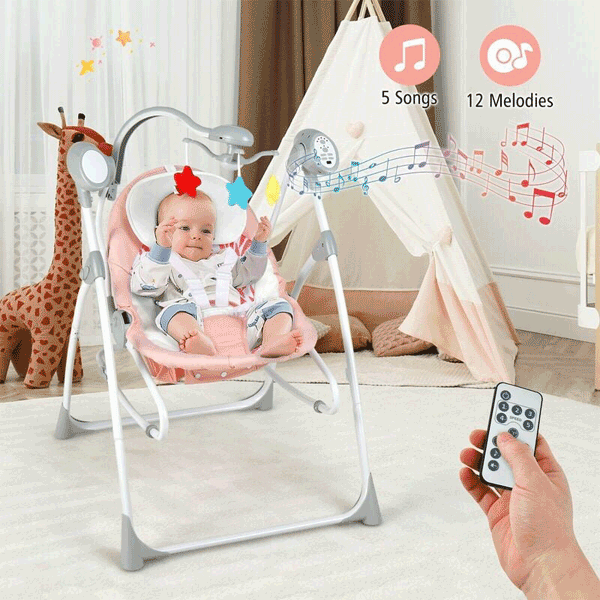 2 IN 1 BABY ELECTRIC ROCKING SWING INFANT & BOUNCER