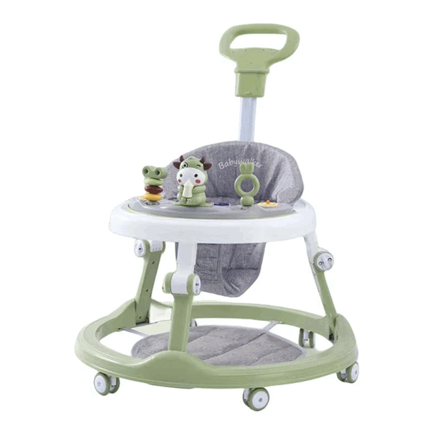 2 IN 1 FIBER BABY WALKER HIGH QUALITY WITH HANDLE & ROOF