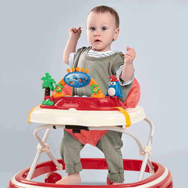 FOLDABLE BABY WALKER WITH ADJUSTABLE HEIGHT