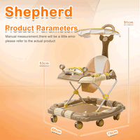 Thumbnail for 3 IN 1 CAR STYLE FOLDABLE BABY WALKER WITH ROCKER