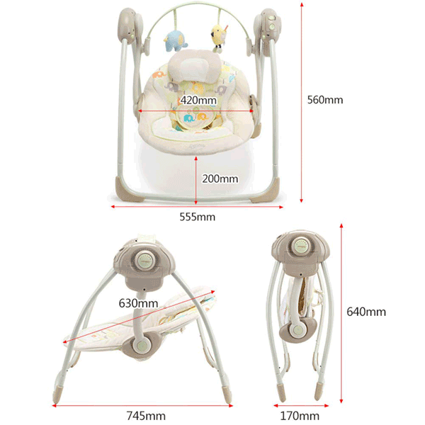 COMFORT BABY FOLDABLE ELECTRIC SWING