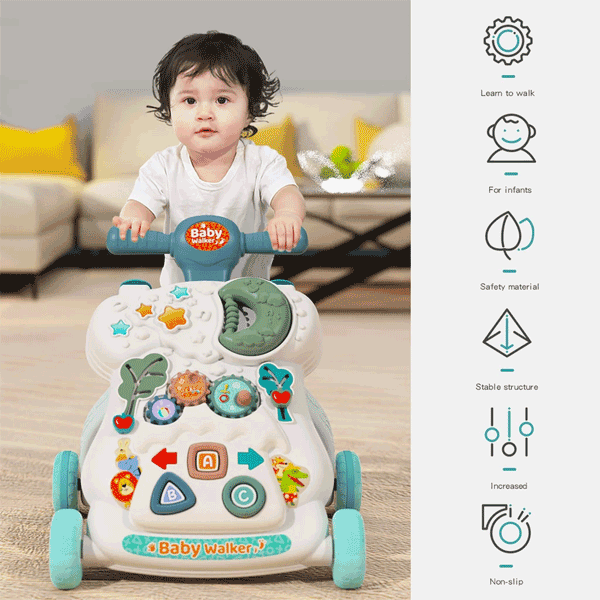 BABY ACTIVITY WALKER WITH LEARNING TOYS LEARN TO WALK