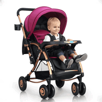 Thumbnail for 2 IN 1 BABY FOLDABLE STROLLER WITH ROCKER & TWO WAY HANDLE