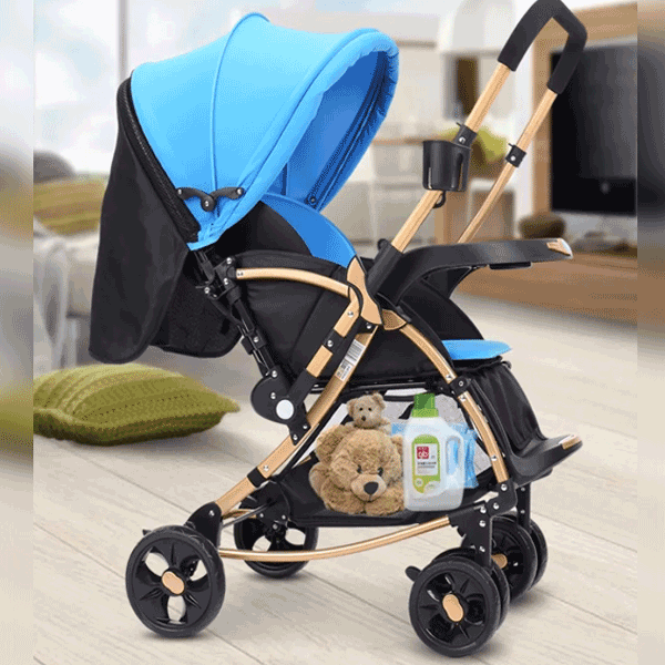 2 IN 1 BABY FOLDABLE STROLLER WITH ROCKER & TWO WAY HANDLE