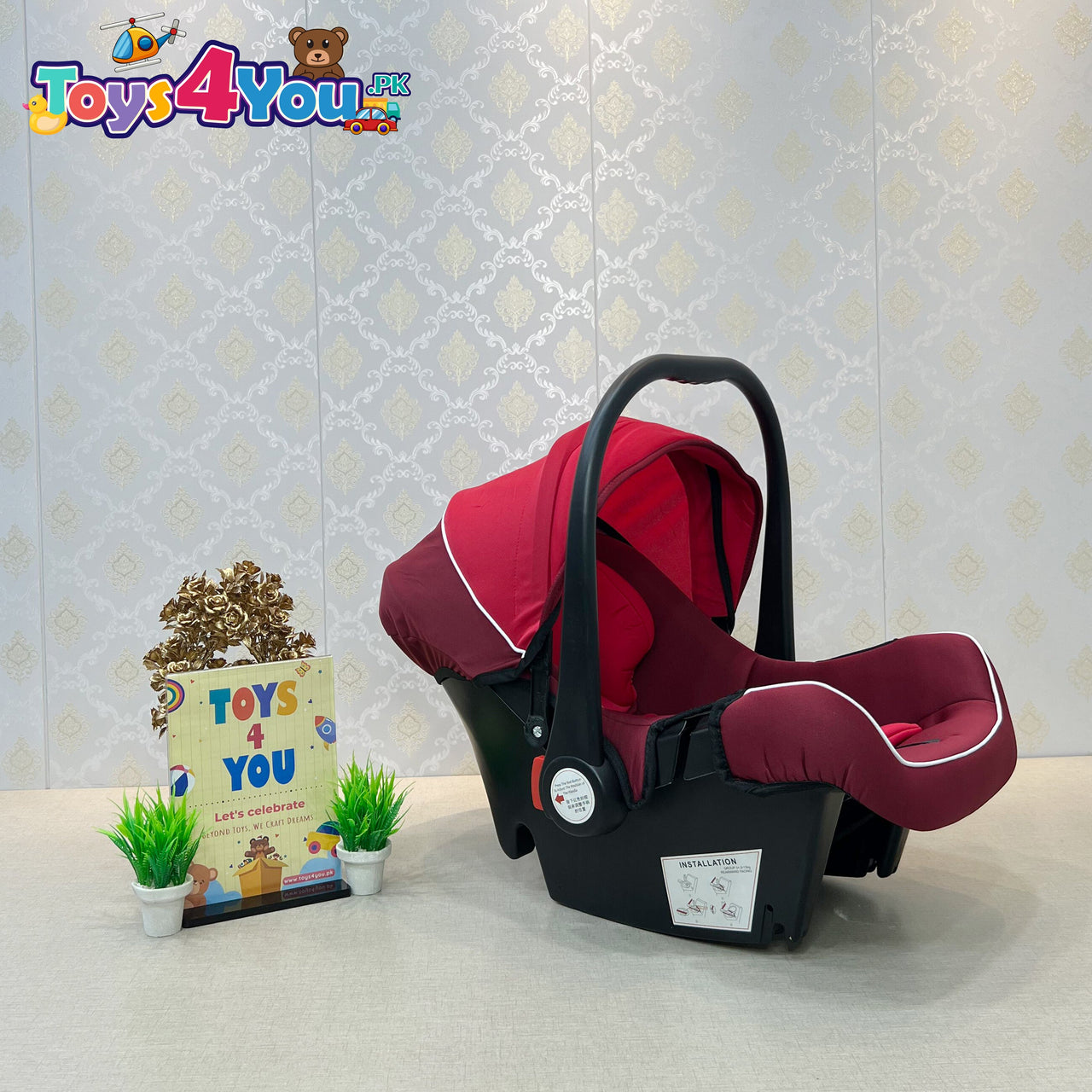 2 IN 1 BABY CARRY COT & CAR SEAT WITH SOFT CUSHION
