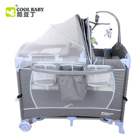 Thumbnail for COOL BABY - PLAY PEN WITH ROCKER & CHANGING SHEET - 960F