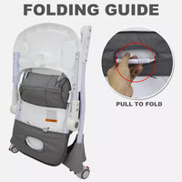 Thumbnail for BABY HIGH & FOOD CHAIR FOLDABLE WITH ADJUSTABLE TRAY