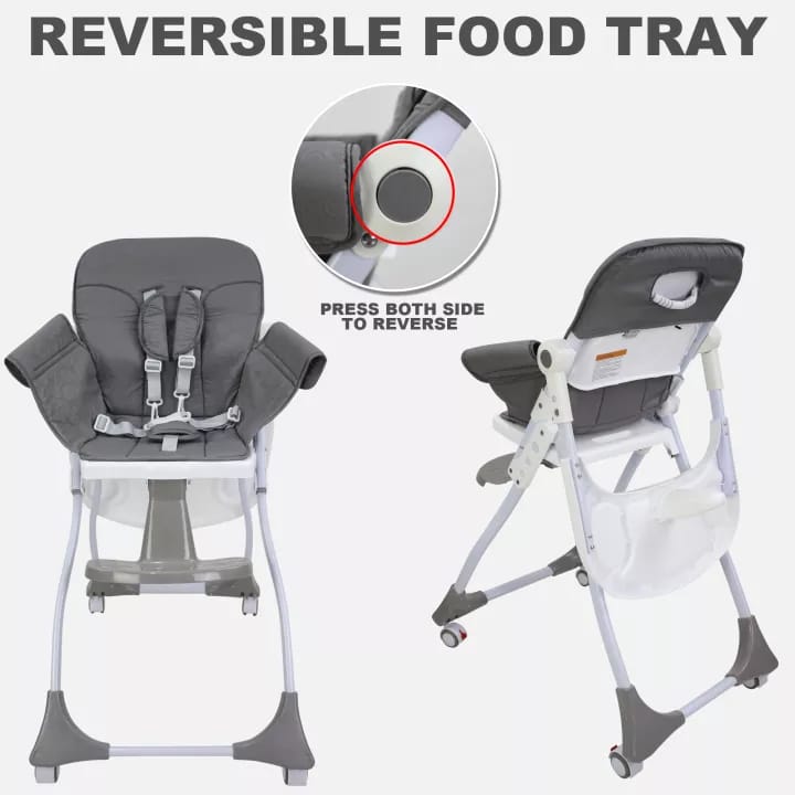 BABY HIGH & FOOD CHAIR FOLDABLE WITH ADJUSTABLE TRAY