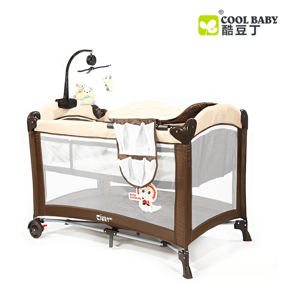 COOL BABY - PLAY PEN AND CRIB WITH TOYS AND CHANGING SHEET - KD-970