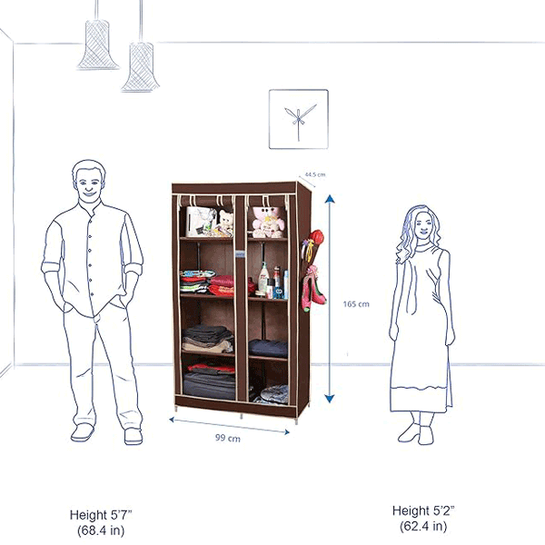 PORTABLE STORAGE WARDROBE ORGANIZER - IMPORTED