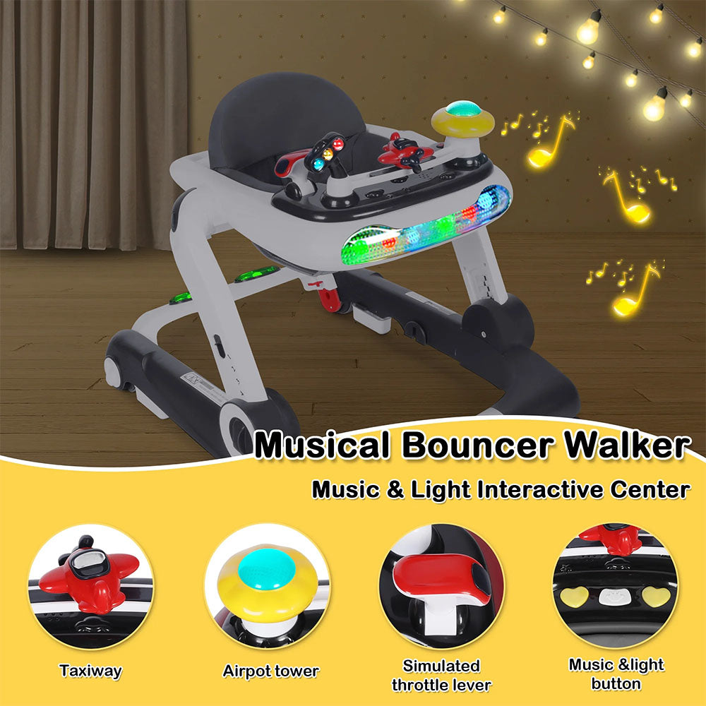 4 in 1 Multi-function Anti-O Shaped Baby Walker with Music Light