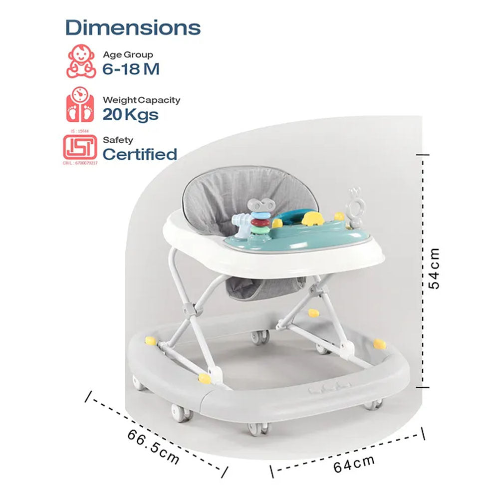 2 in 1 Baby Walker in Fiber Base With Swing