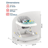 Thumbnail for 2 in 1 Baby Walker in Fiber Base With Swing