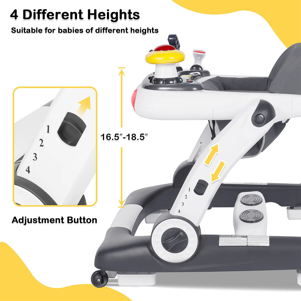 4 in 1 Multi-function Anti-O Shaped Baby Walker with Music Light