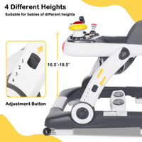 Thumbnail for 4 in 1 Multi-function Anti-O Shaped Baby Walker with Music Light