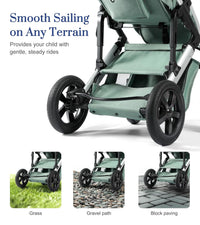 Thumbnail for FOLDABLE BABY STROLLER WITH SOFT PUSHABLE HANDLE