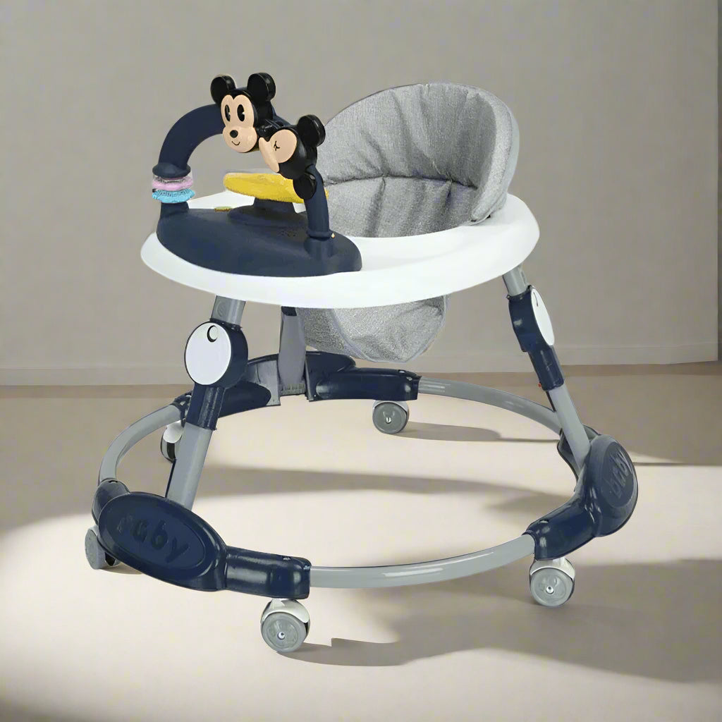 Fiber Mickey Round Baby Walker Foldable