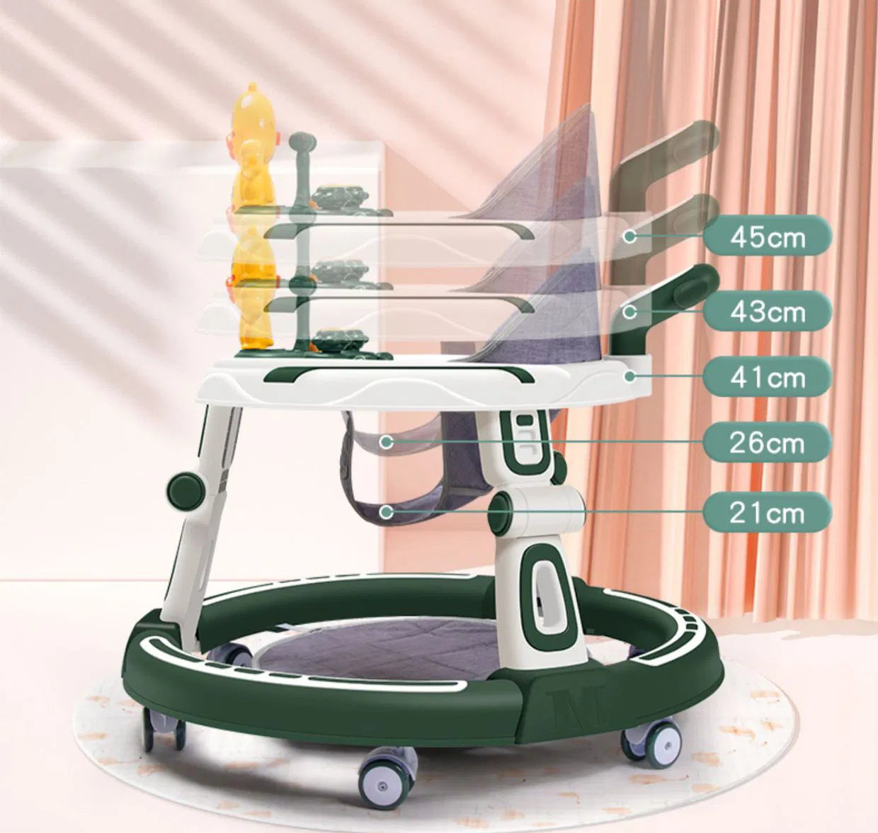MULTI-FUNCTION BABY WALKER WITH GAME AND LIGHT