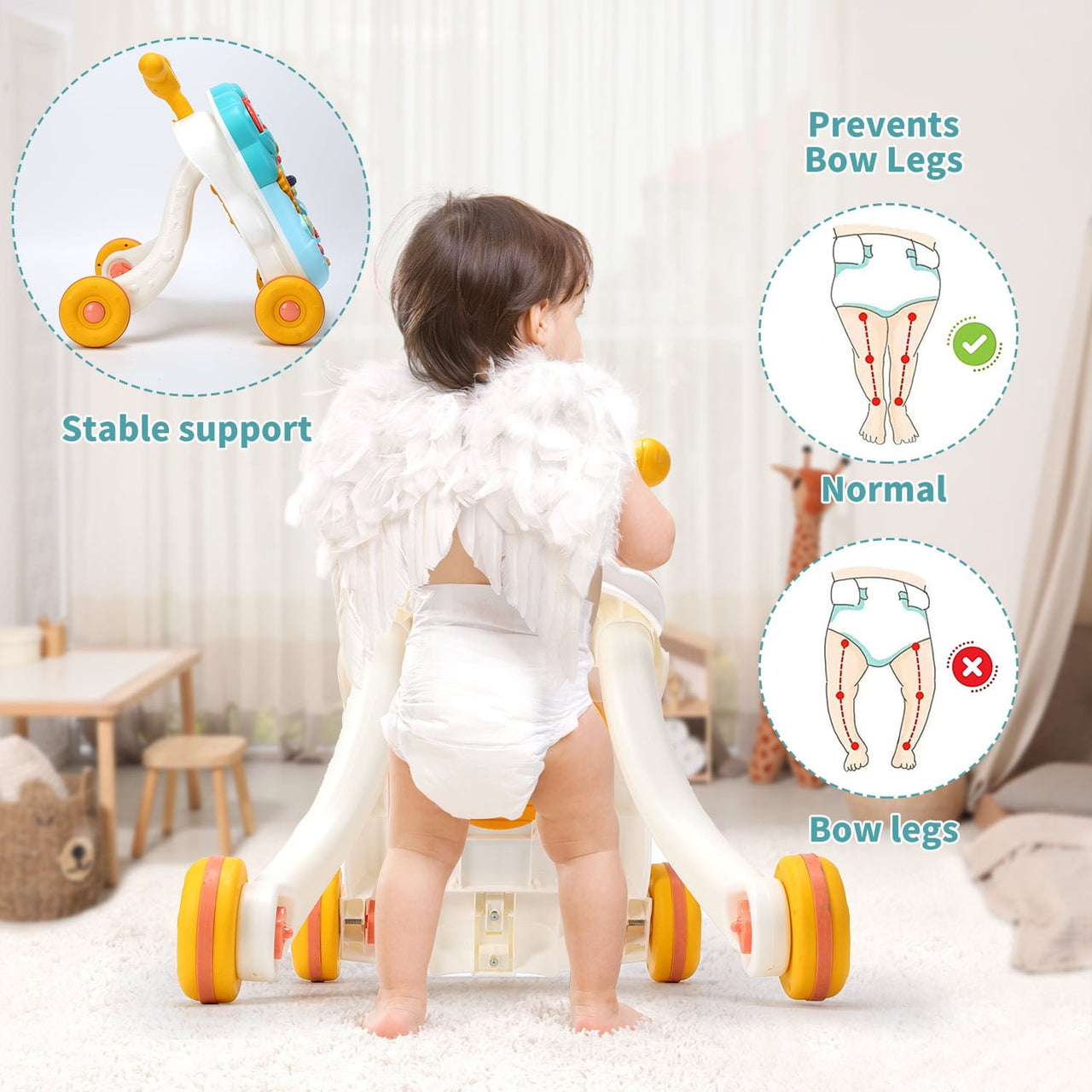 BABY PUSH MULTIFUNCTION WALKER WITH MUSIC AND GAME