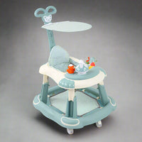 Thumbnail for 3 in 1 Multifunctional Fiber Baby Walker With Roof and Swing