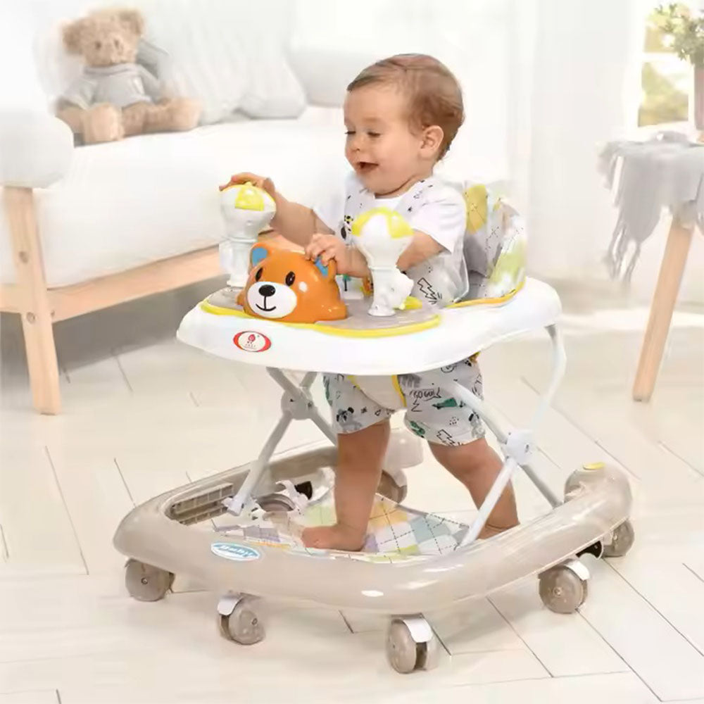 Foldable Baby Walker With Musical Tray