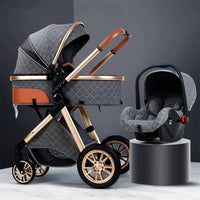 Thumbnail for 3-IN-1 FOLDABLE BABY STROLLER WITH COMPLETE SET