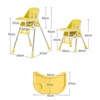 Thumbnail for Multi Functional 2 In 1 Baby Feeding Chair With Removable Tray