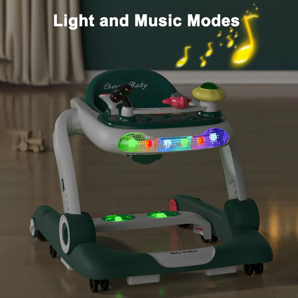 4 in 1 Multi-function Anti-O Shaped Baby Walker with Music Light