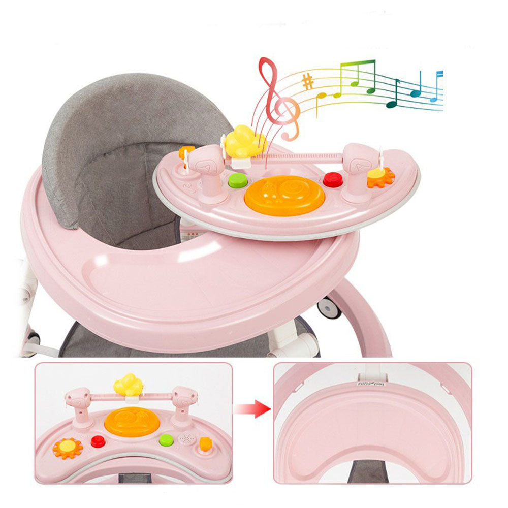 Baby Walker Lightweight Folding Seat Adjustable With Musical Toys