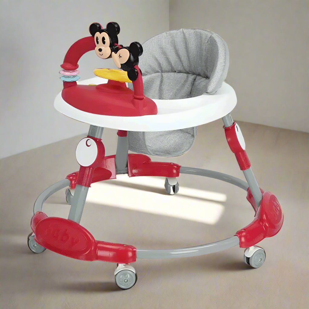 Fiber Mickey Round Baby Walker Foldable