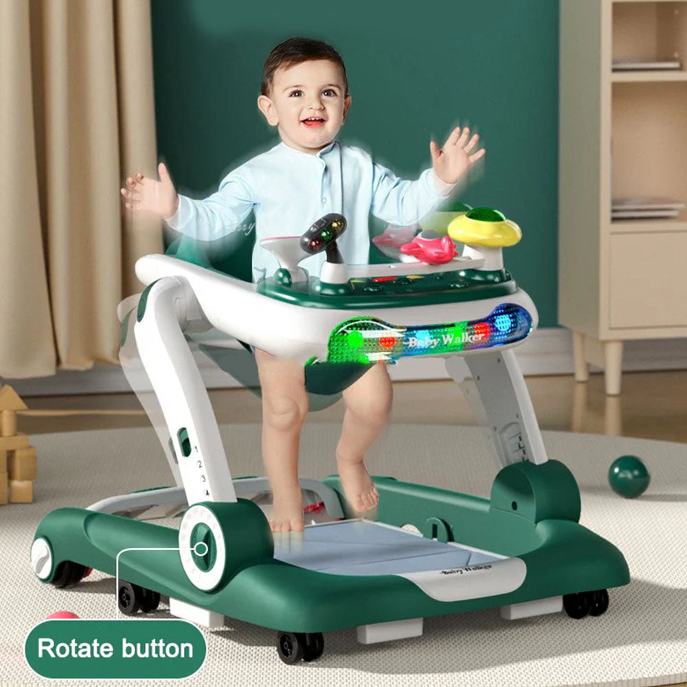 4 in 1 Multi-function Anti-O Shaped Baby Walker with Music Light