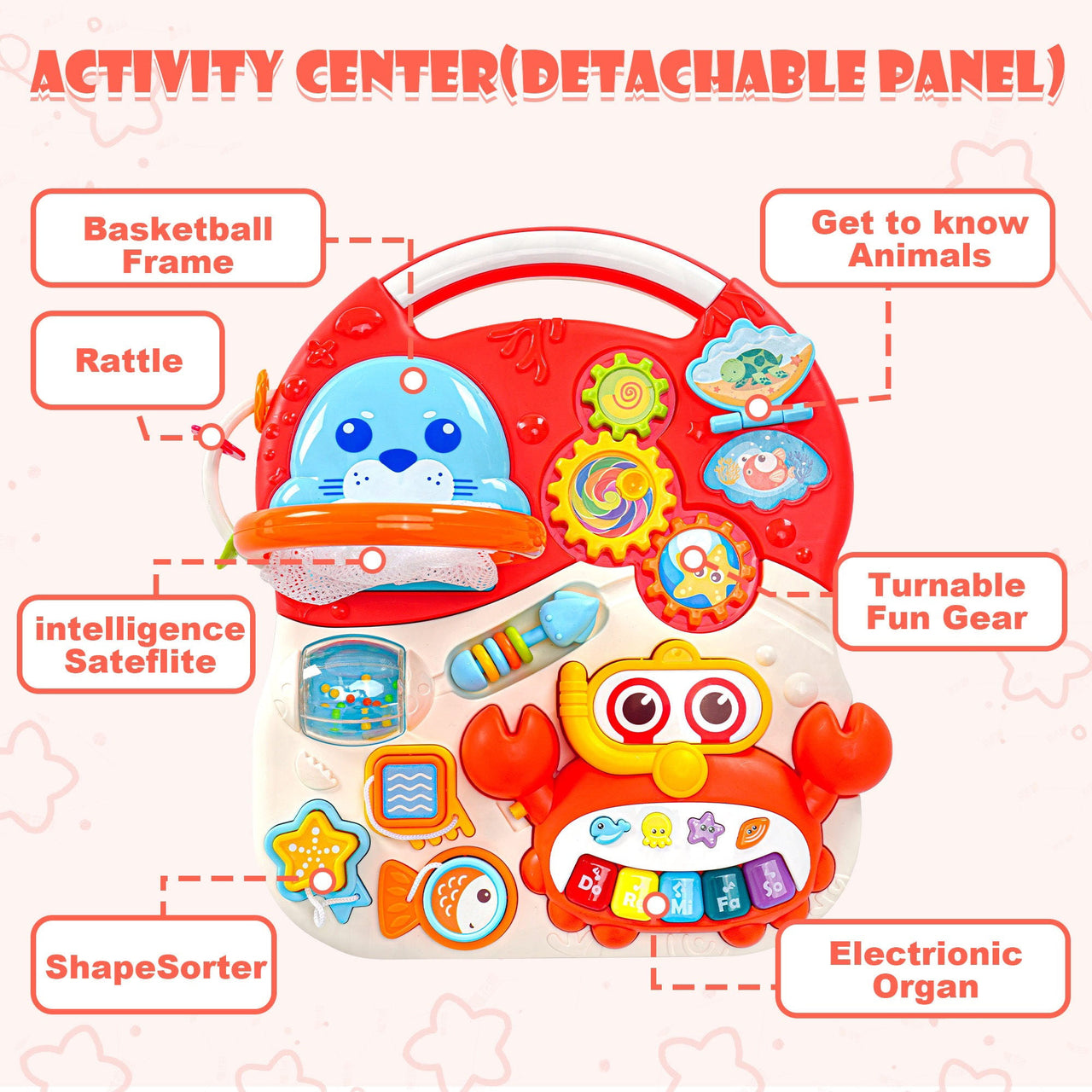 BABY PUSH MULTIFUNCTION WALKER WITH MUSIC AND GAME