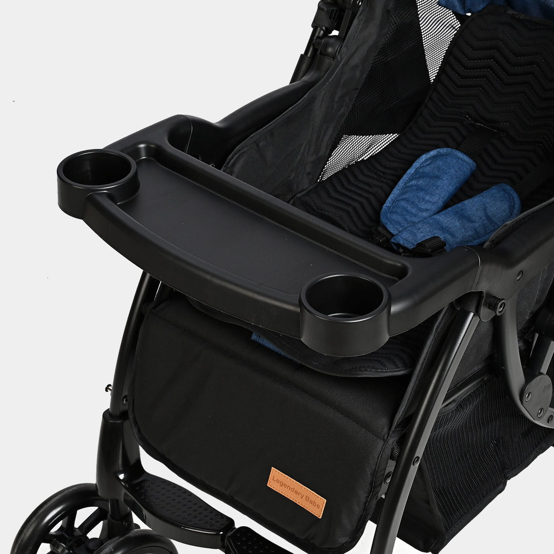 INFANTES BABY STROLLER BLACK & BLUE