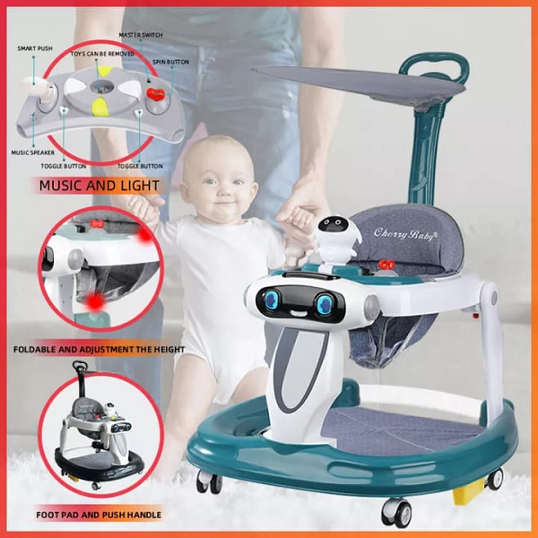 NEW STYLE 2 IN 1 BABY WALKER & ACTIVITY ROBERT STYLE