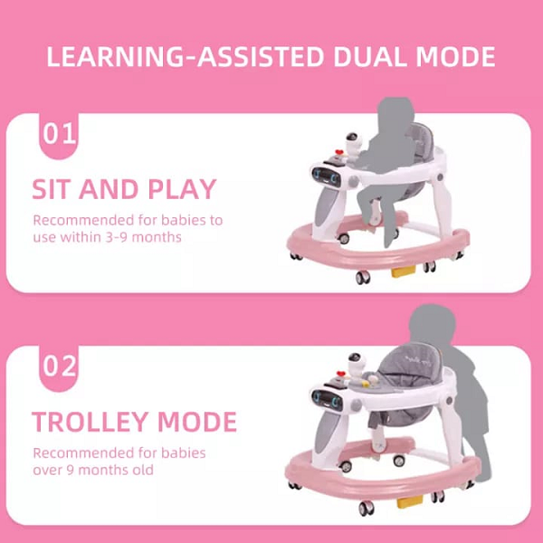 New Style 2 In 1 Baby Walker & Activity Robert Style