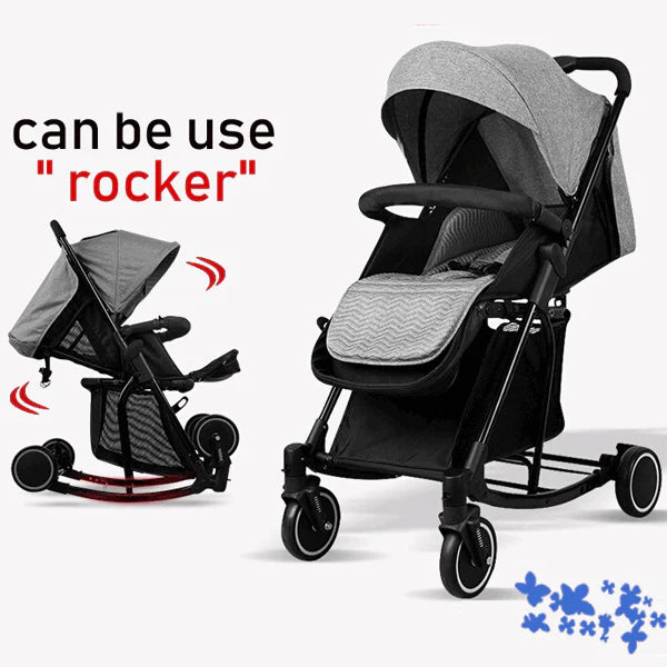 2 in 1 Baby Foldable Stroller & Rocker