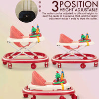 Thumbnail for Foldable Baby Walker With Adjustable Height