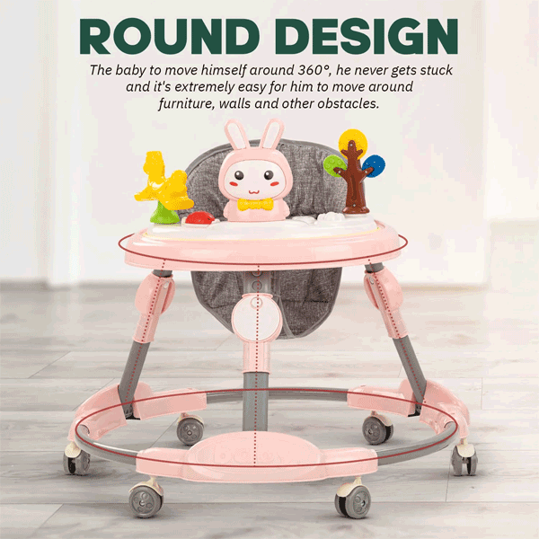 ROUND STYLE BABY WALKER WITH HEIGHT ADJUSTABLE