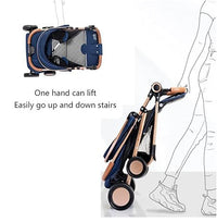 Thumbnail for HAPPY FOLDABLE BABY STROLLER WITH FOUR WHEELS SHOCK ABSORBER